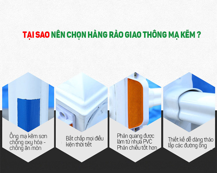 Hàng rào lan can giao thông mạ kẽm