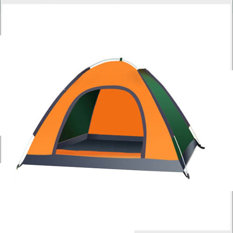 Lều cắm trại tự bung dành cho 1-2 người màu cam xanh (không cần lắp)