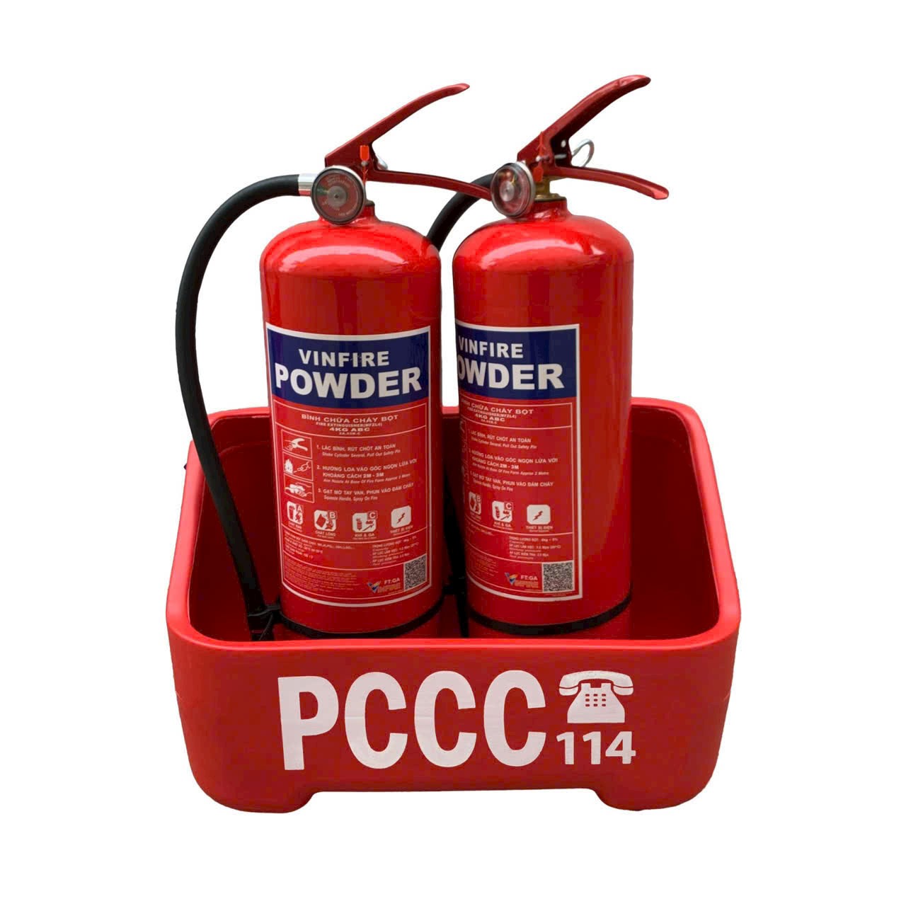 Kệ nhựa đựng 2 Bình cứu hỏa 