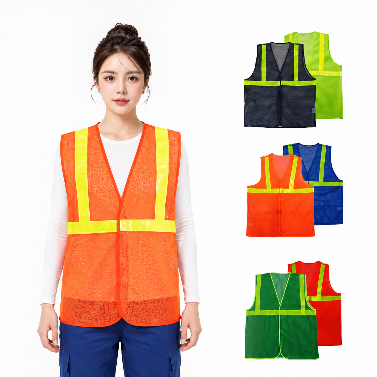Áo gile phản quang lưới siêu bền cho công nhân AV30