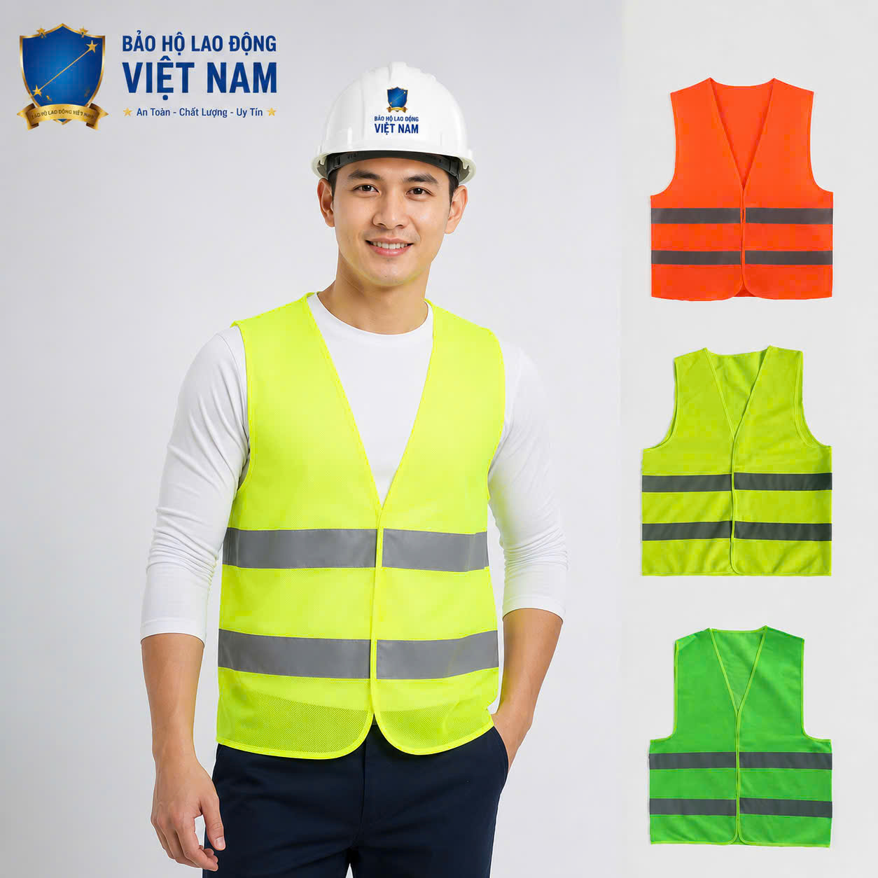 Áo gile phản quang vải lưới cao cấp AV31