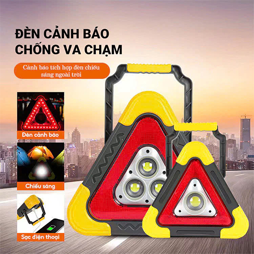 [Bản Nhỏ Dùng Pin] Đèn cảnh báo tam giác đa năng dùng trong các trường hợp khẩn cấp